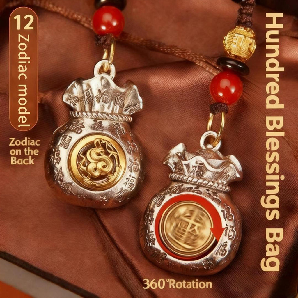 Master-Recommended‌ Twelve Zodiac "Daily Gold Filling" Money Sack Pendant – Handcrafted Traditional Artisan Treasure!
