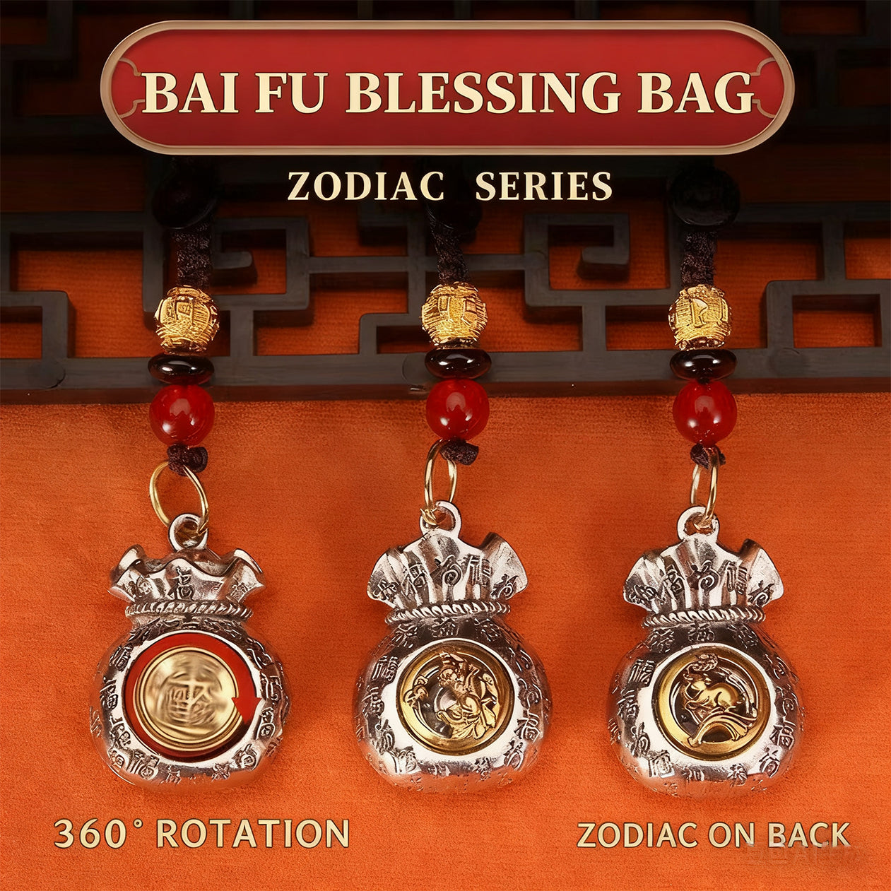 Master-Recommended‌ Twelve Zodiac "Daily Gold Filling" Money Sack Pendant – Handcrafted Traditional Artisan Treasure!