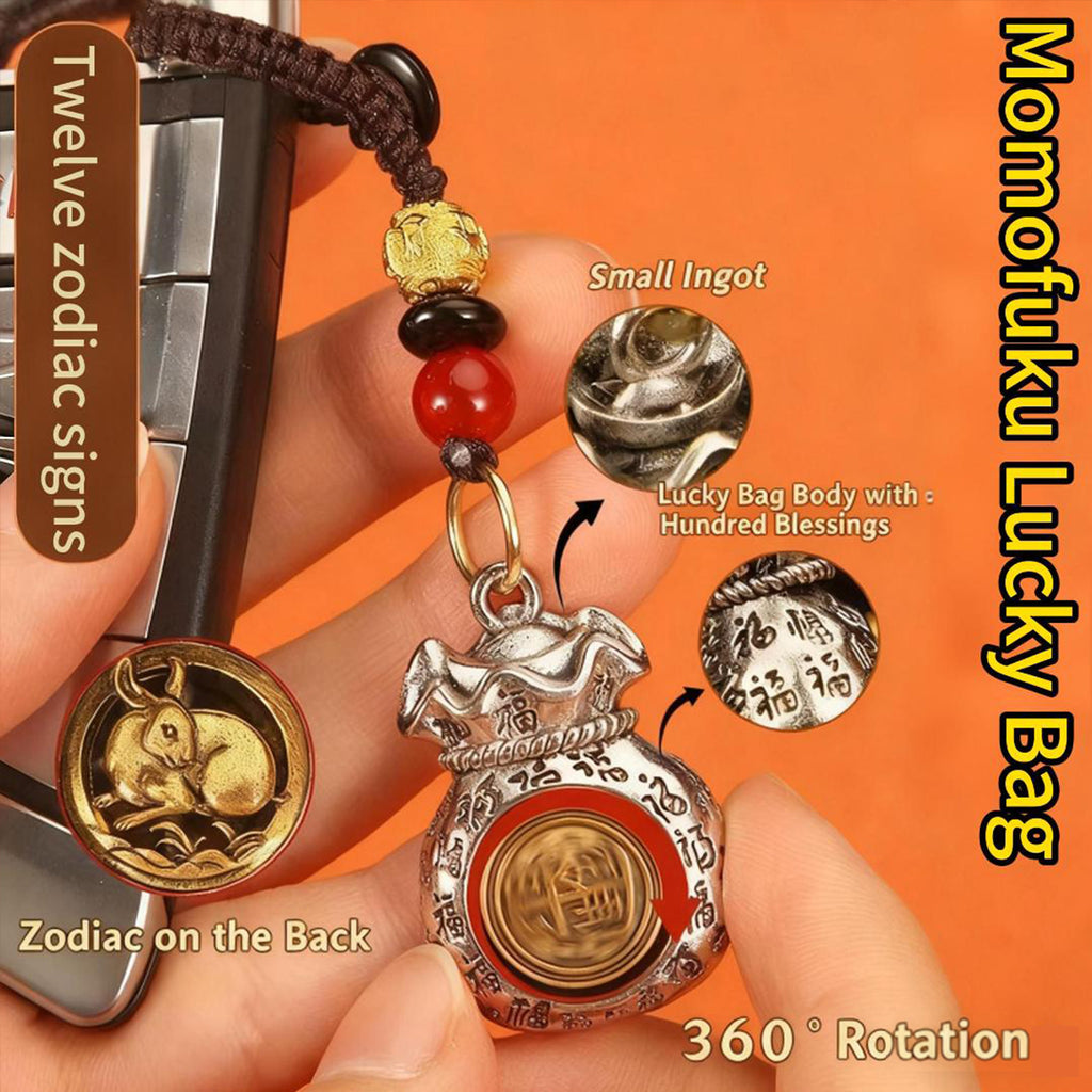 Master-Recommended‌ Twelve Zodiac "Daily Gold Filling" Money Sack Pendant – Handcrafted Traditional Artisan Treasure!